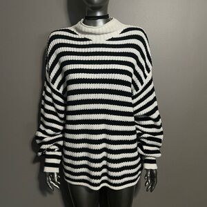 Sanctuary Women’s Cowl Neck Stripe Sweater
